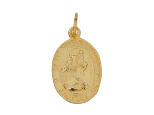 14k Gold Filled Saint Christopher Charm-- (GF/CH0/CR23) - Beadspoint