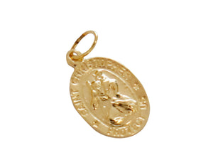 14k Gold Filled Saint Christopher Charm-- (GF/CH0/CR23) - Beadspoint