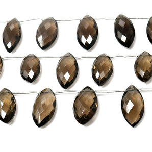 Natural Smokey Topaz Faceted Marquise, 9x16 mm, Rich Color, (STZ-MQ-9x16)(507)