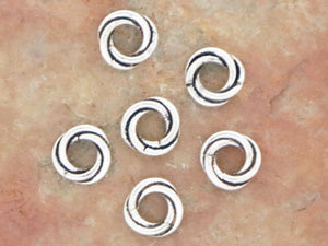 Bali Sterling Silver handmade Twisted Love Knot Spacer, 2 Sizes, (BA-5116)