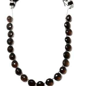 Natural Smokey Topaz Faceted Onion Drops, 8-9 mm, Rich Color, (STZ-ON-8-9)(508)