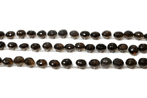 Natural Smokey Topaz Faceted Onion Drops, 8-9 mm, Rich Color, (STZ-ON-8-9)(508)