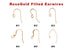 14K Rose Gold Filled Ear wires, Multiple Styles, (RG-298-RG-310)