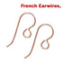 14K Rose Gold Filled French Ear Wires, (RG-298)