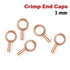 14K Rose Gold Filled Crimp End Caps, 1 mm, (RG-299)