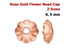 14k Rose Gold Filled Flower Bead Cap, (RG-300)