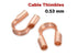 14K Rose Gold Filled Cable Thimbles 0.021 Inch, 0.53 mm, (RG-302-021)