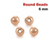 14K Rose Gold Filled Round Beads, 6 mm, 10 Pcs, (RG/550/6)