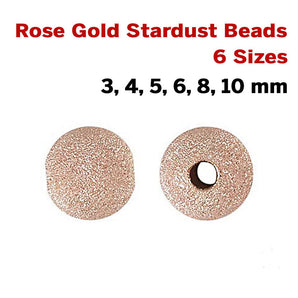 14k Rose Gold Filled Stardust Beads, (RG-580)