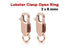 14K Rose Gold Filled Lobster Clasp Open Ring Attached, 3X8 mm, (RG-850-3x8)