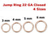 14k Rose Gold Filled Jump Ring 22 GA Closed, (RG-JR22-C)