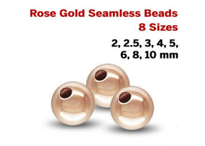 14k Rose Gold Filled Seamless Beads, (RG-550)