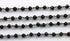 Black Onyx Wire Wrapped Rosary Chain in Antique Rhodium, 3x2 mm, (RS-BNX-100)