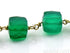 Green Onyx Cube Faceted Rosary Chain in Yellow Gold, 5-7 mm, (RS-GRX-159)