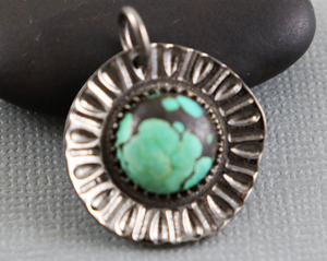Sterling Silver American Turquoise Pendant,  (SP-5243) - Beadspoint