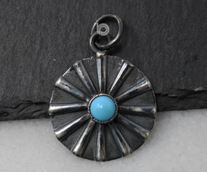 Sterling Silver Turquoise Pendant, (SP-5253) - Beadspoint