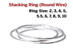 Sterling Silver Stacking Ring ( Round Wire), (SS/1012)
