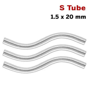 Sterling Silver S Tube, (SS/1646/1.5x20)