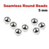 Sterling Silver Seamless Round Beads 5 mm, (SS/2000/5)