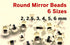 Sterling Silver Round Mirror Beads, 6 Sizes, (SS/2012)