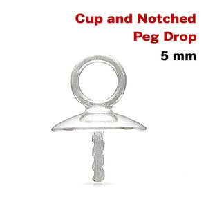 Sterling Silver Cup and Notched Peg Drop, (SS/501)