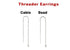 Sterling Silver Threader Earrings, (SS/502/U)