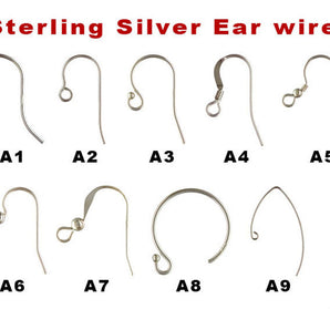 Sterling Silver Ear wire, Multiple Styles, Sterling Silver Ear wires, (SS/699-SS/712)