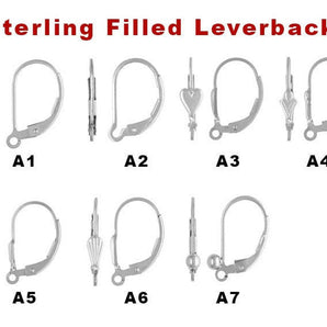 Sterling Silver Lever backs Earrings, 7 Styles, (SS/734-739)