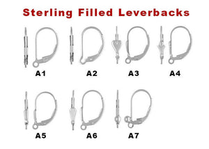 Sterling Silver Lever backs Earrings, 7 Styles, (SS/734-739)