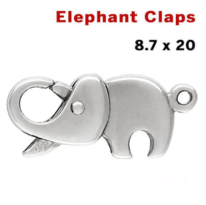 Sterling Silver Elephant Clasp, Wholesale bulk Pricing, (SS/755/E)