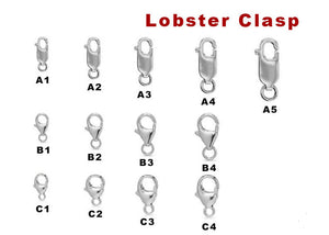 Sterling Silver Lobster, Trigger Cast Clasp and Trigger Clasp, 3 Styles, Sterling Silver Lobsters, (SS/850-SS/876)