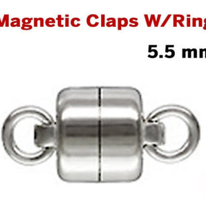 Sterling Silver Magnetic Clasp w/Ring, Wholesale Bulk Pricing, (SS/877/R)