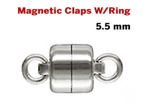Sterling Silver Magnetic Clasp w/Ring, Wholesale Bulk Pricing, (SS/877/R)