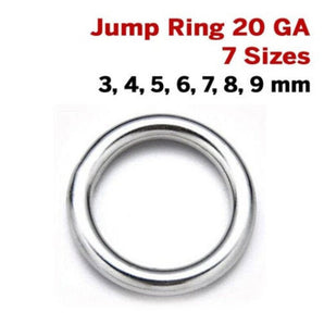 Sterling Silver Close Jump Ring 20 GA, 7 Sizes, (SS/JR20/C)