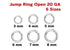 Sterling Silver Jump Ring Open 20 GA, 6 Sizes, (SS/JR20/O)