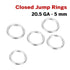 50 Pcs, 925 Sterling Silver 5 mm Closed Jump Rings 20.5 Gauge, (SS/JR20.5/C)