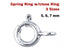 Sterling Silver Spring Ring w/close Ring, 4 Sizes, Wholesale Bulk Pricing, (SS/840C)