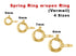 Sterling Silver Vermeil Spring Ring Clasp w/open rings, 4 Sizes, (VM-840)