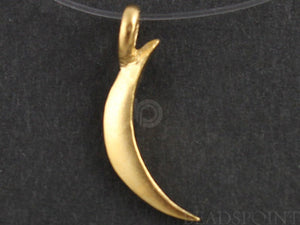 24K Gold Vermeil Over Sterling Silver Crescent Large Moon Charm -- VM/CH5/CR22 - Beadspoint