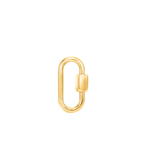 14k Solid Yellow Gold Carabiner, 2 Sizes (14K-DL-001)