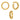 14k Solid Gold Mini Round Charm Holder Enhancer, 10 mm (14K-DL-003)