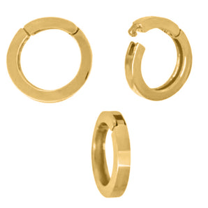 14k Solid Gold Mini Round Charm Holder Enhancer, 10 mm (14K-DL-003)