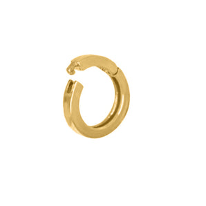 14k Solid Gold Mini Round Charm Holder Enhancer, 10 mm (14K-DL-003)