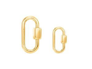 14k Solid Yellow Gold Carabiner (14K-DL)