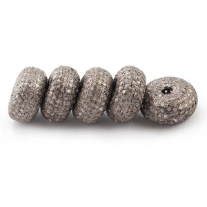 Pave Diamond Rondelles Beads (DB-86) - Beadspoint