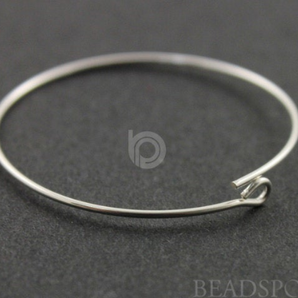Sterling Silver Infinity Hoop Earwire, (SS/748/114) - Beadspoint