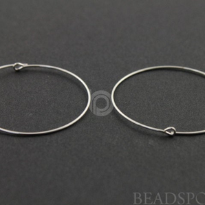 Sterling Silver Infinity Hoop Earwire, (SS/748/114) - Beadspoint