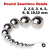 Sterling Silver Round Seamless Beads, (SS/2000)