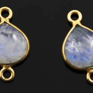 Rainbow Moonstone Smooth Heart Bezel, (RNB020) - Beadspoint