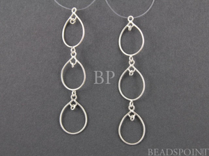 Sterling Silver Three Tear Drop, (SS/746) - Beadspoint